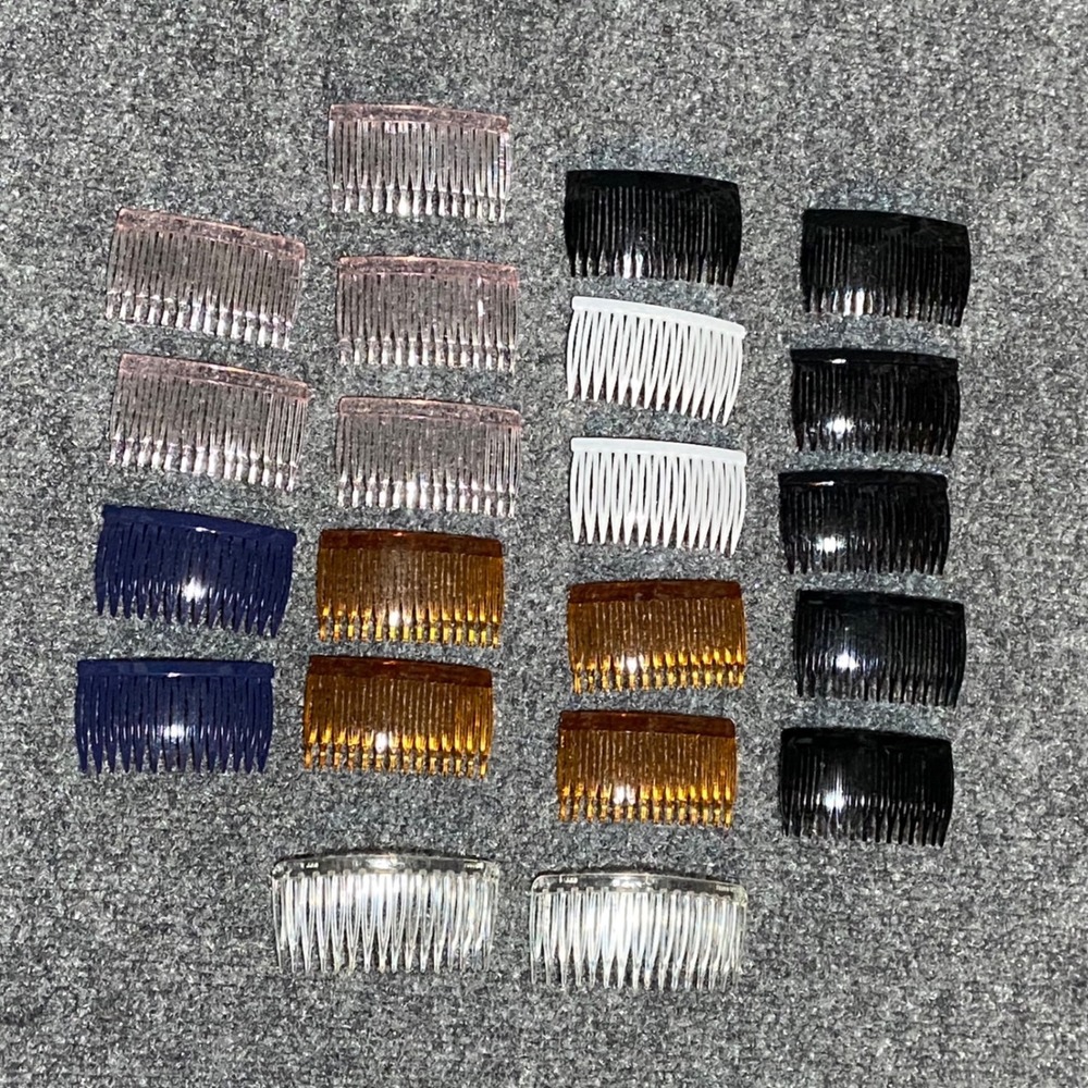 Scunci Goody Plastic Hair Side Combs Lot of 21 Assorted Colors 80s 90s Updo Tool